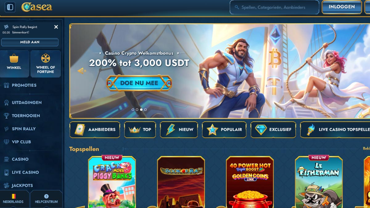 homepage van casea casino belgie